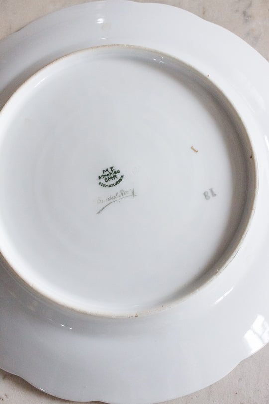 vintage floral porcelain plate