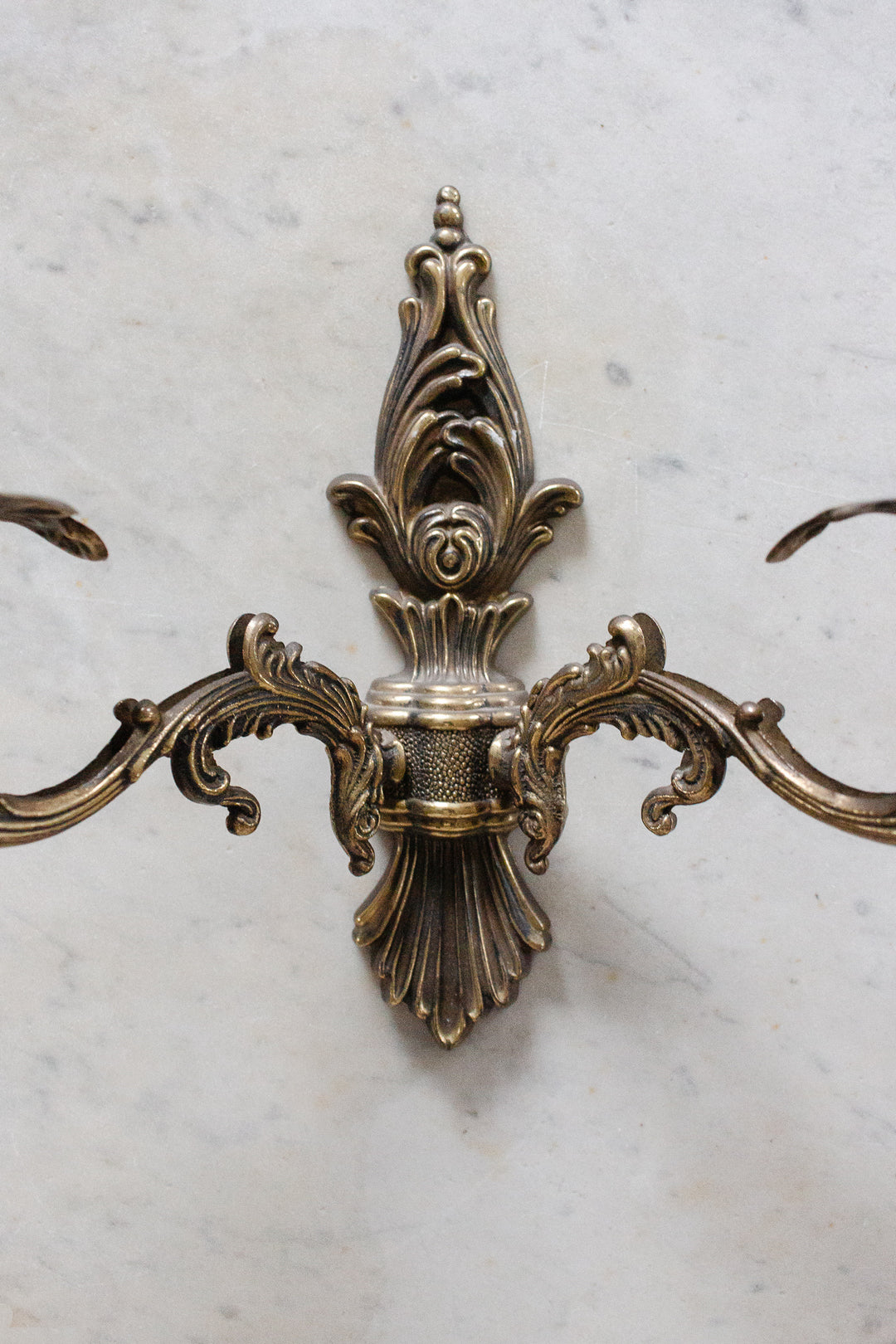 set of two antique French gilt ormolu candle wall sconce