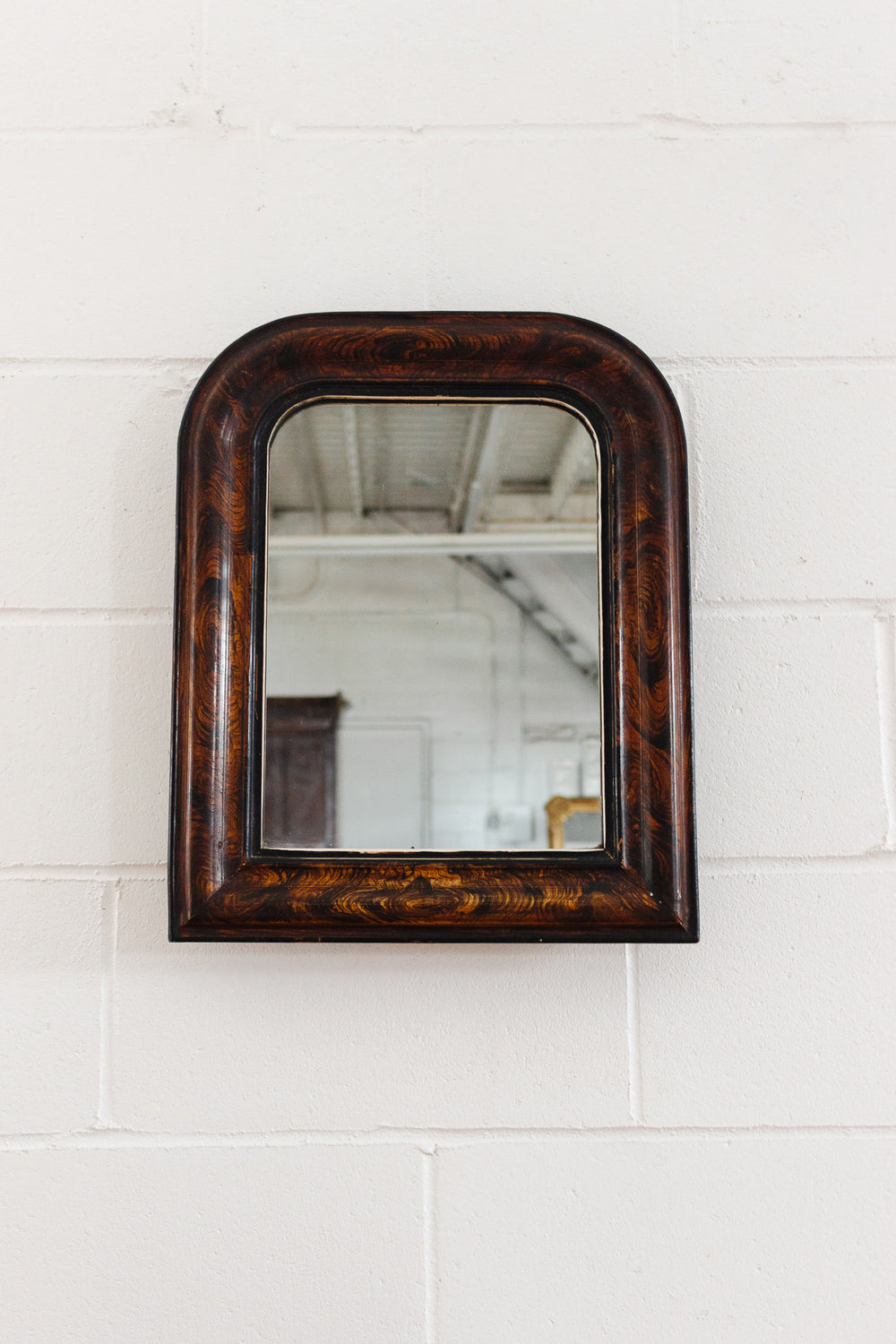 antique french petit faux tortoise shell louis philippe mirror