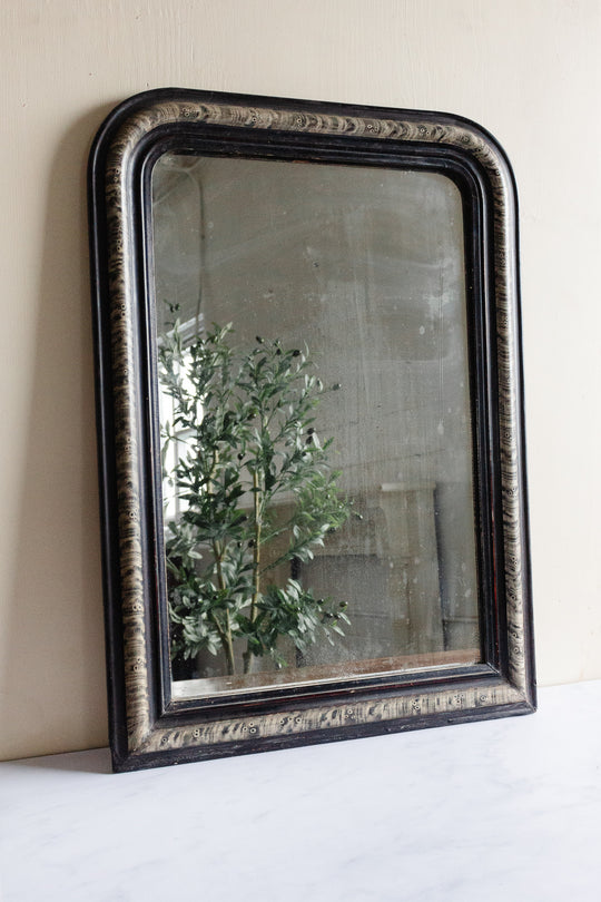 antique French louis philippe mirror, faux tortoise shell