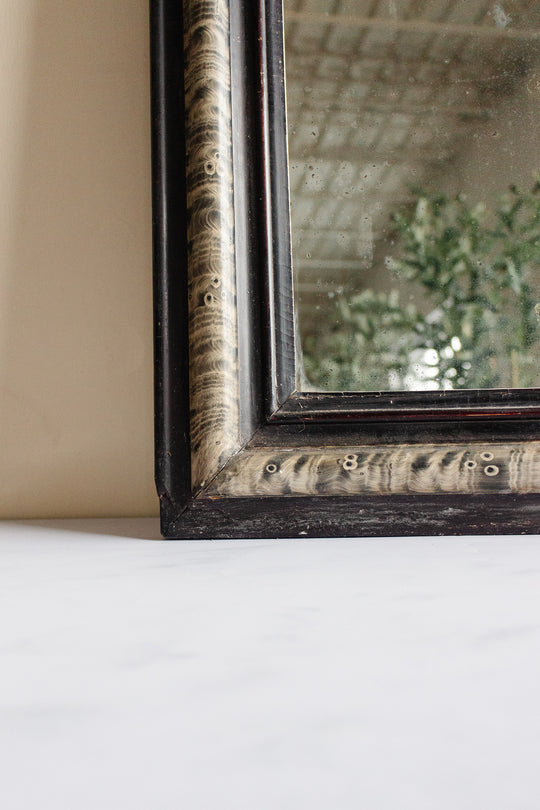 antique French louis philippe mirror, faux tortoise shell