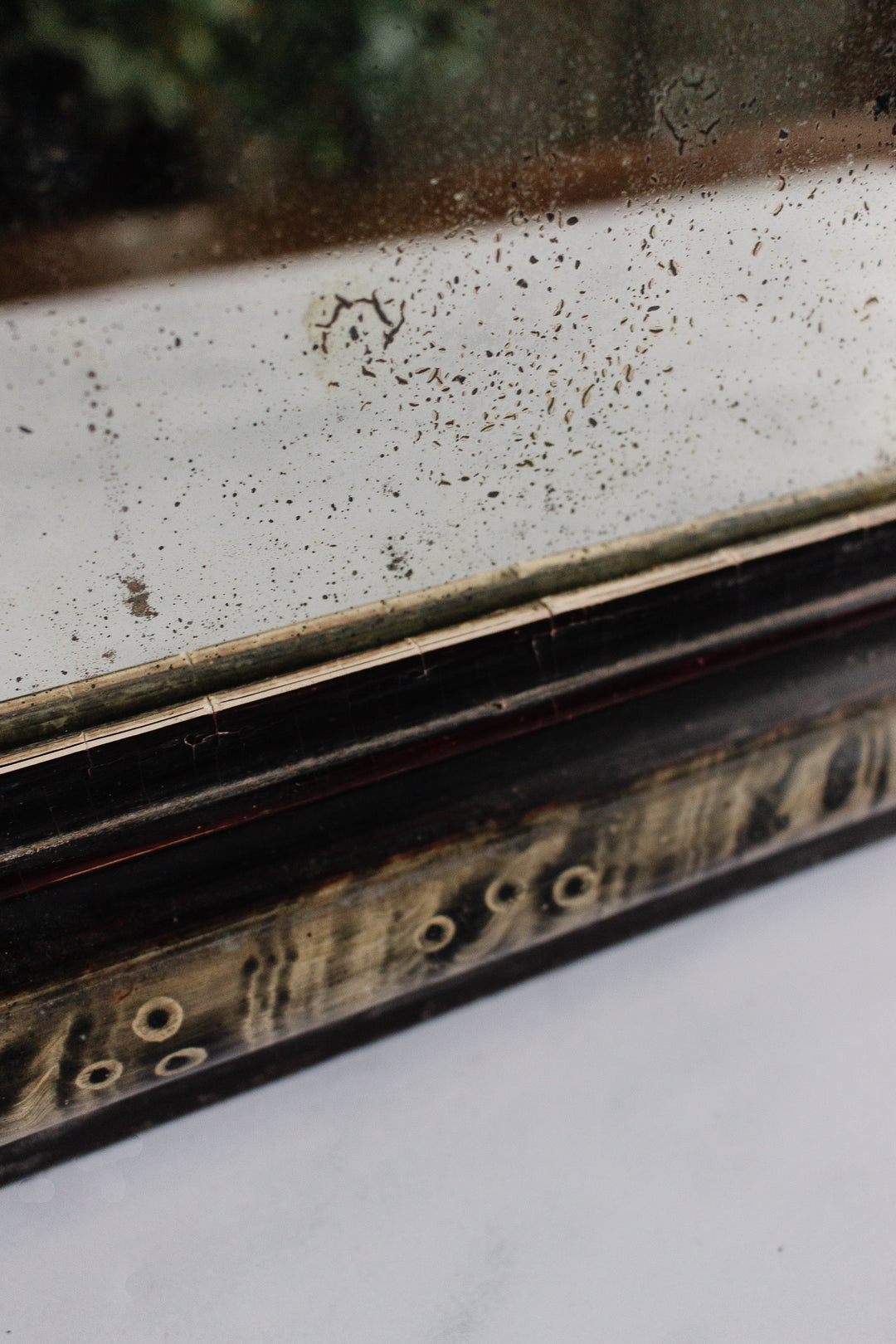 antique French louis philippe mirror, faux tortoise shell