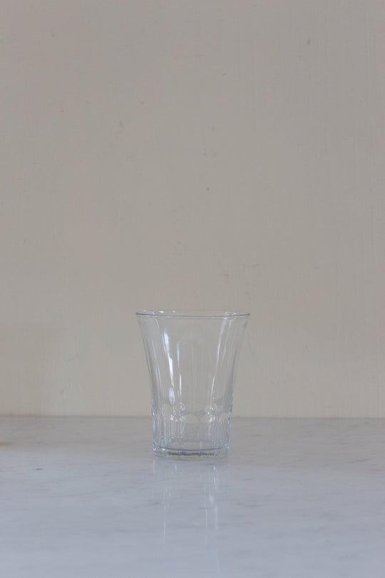 trio of vintage french juice glasses