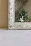antique French louis philippe mirror, white finish
