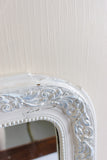antique French louis philippe mirror, white finish