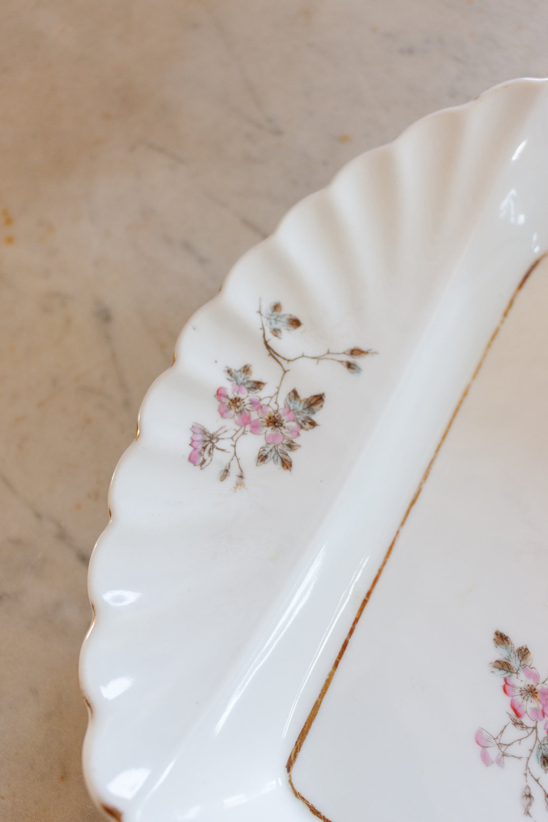 vintage Limoges chinoiserie porcelain platter