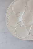 midcentury french silver trim oyster plates, set of 8