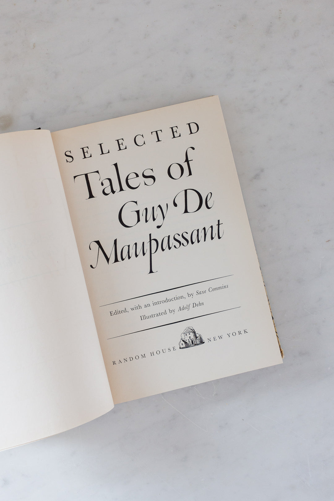 vintage book, "tales of guy de maupassant"