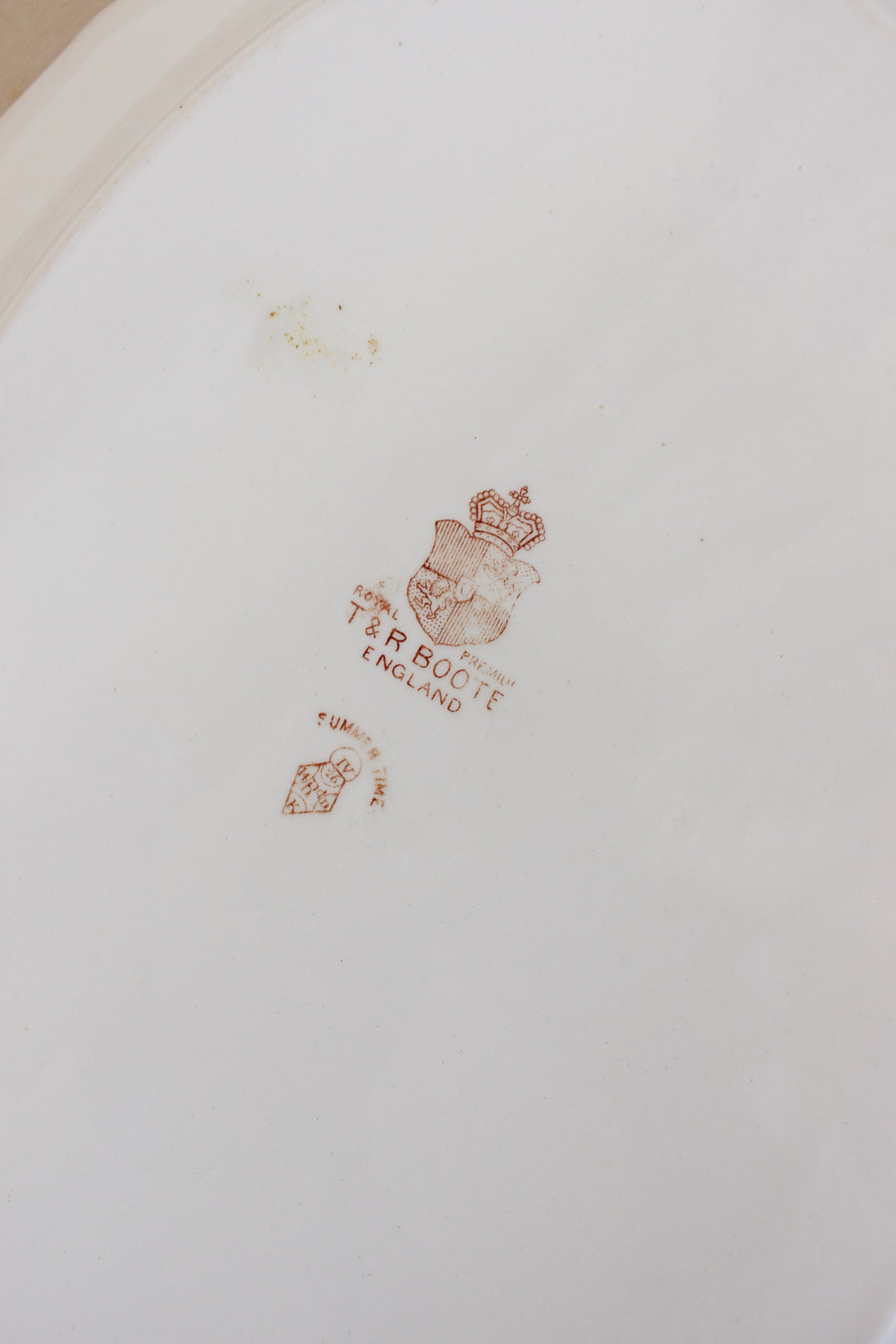 antique English T&R Boote transferware platter