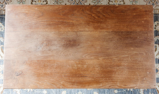 1920s French oak and cast iron bistro table