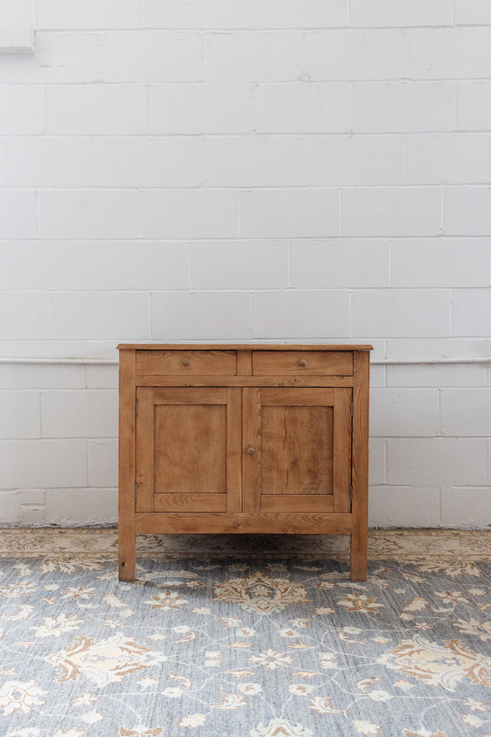 vintage french raw oak Parisian sideboard