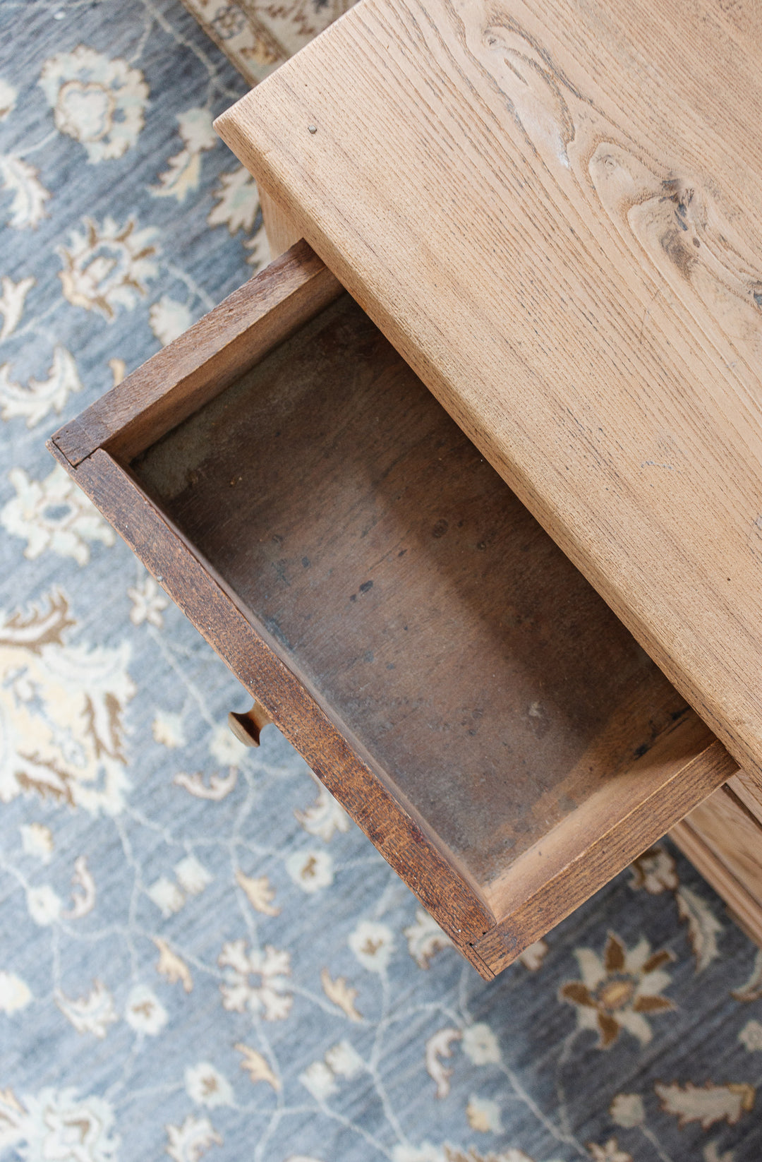 vintage french raw oak Parisian sideboard