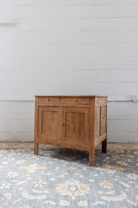 vintage french raw oak Parisian sideboard