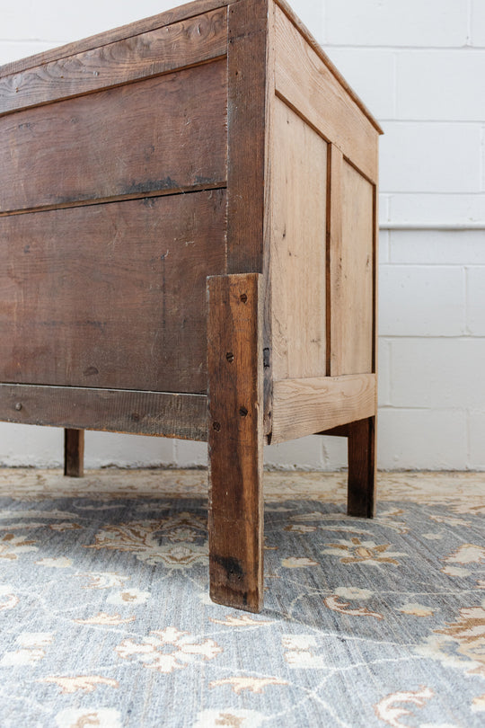 vintage french raw oak Parisian sideboard