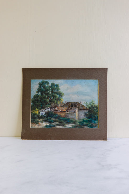 antique french artist portfolio, set of 14 landscape works