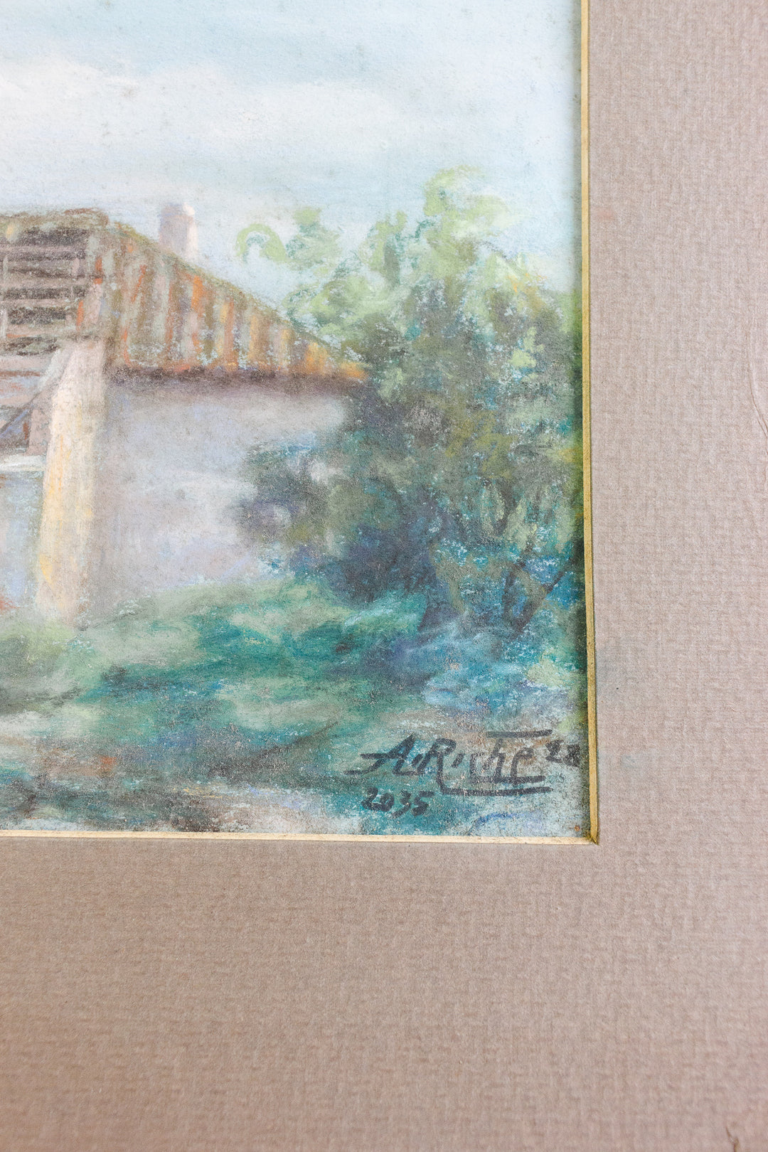 antique french artist portfolio, set of 14 landscape works