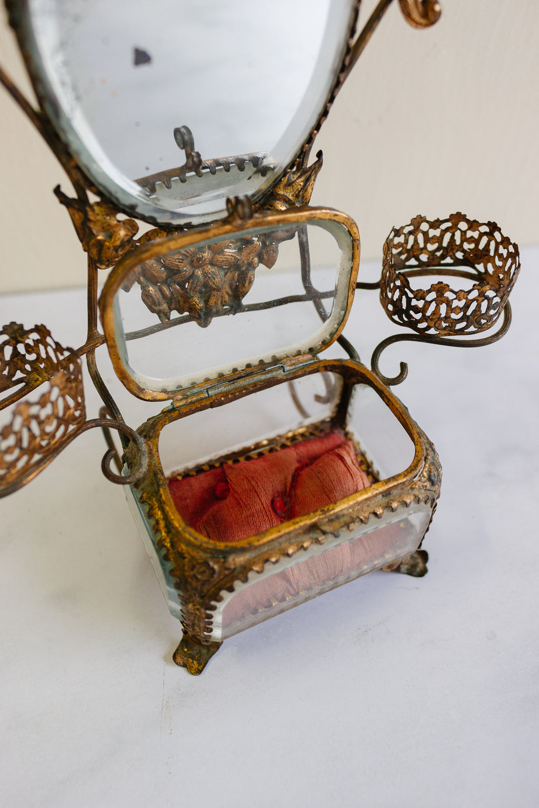 turn of the century French dressing table bijoux casket