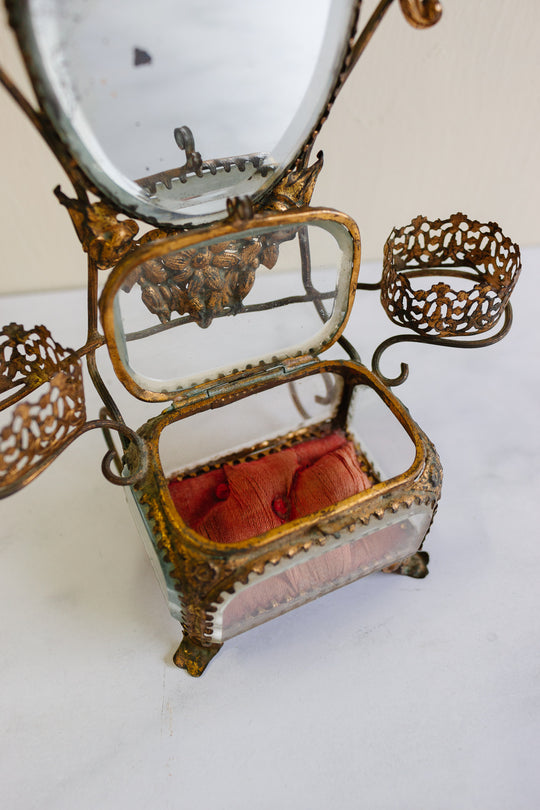 turn of the century French dressing table bijoux casket