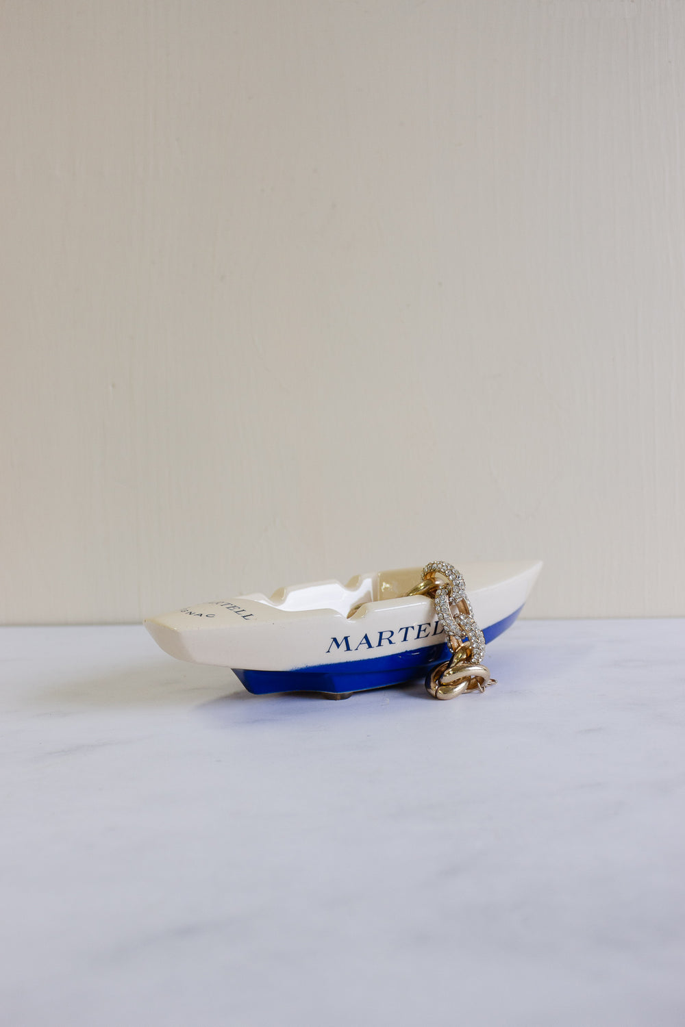 rare vintage french nautical Martell advertising ash tray