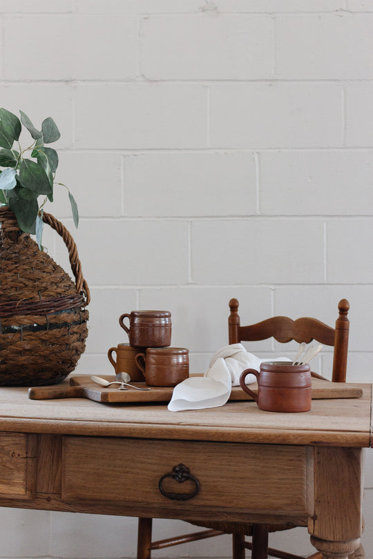 vintage french stoneware confit pot