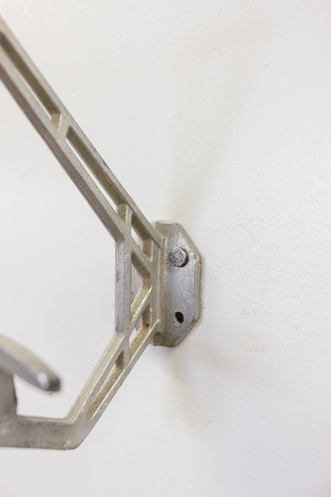 vintage French art deco schoolhouse aluminum hook