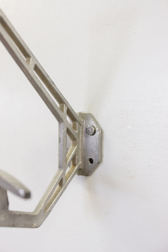 vintage French art deco schoolhouse aluminum hook
