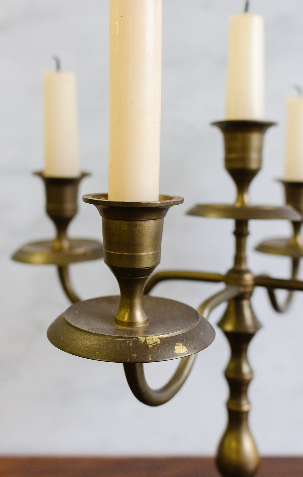 vintage French brass candelabra