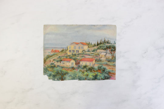 antique french artist portfolio, set of 14 landscape works
