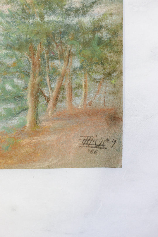 antique french artist portfolio, set of 14 landscape works