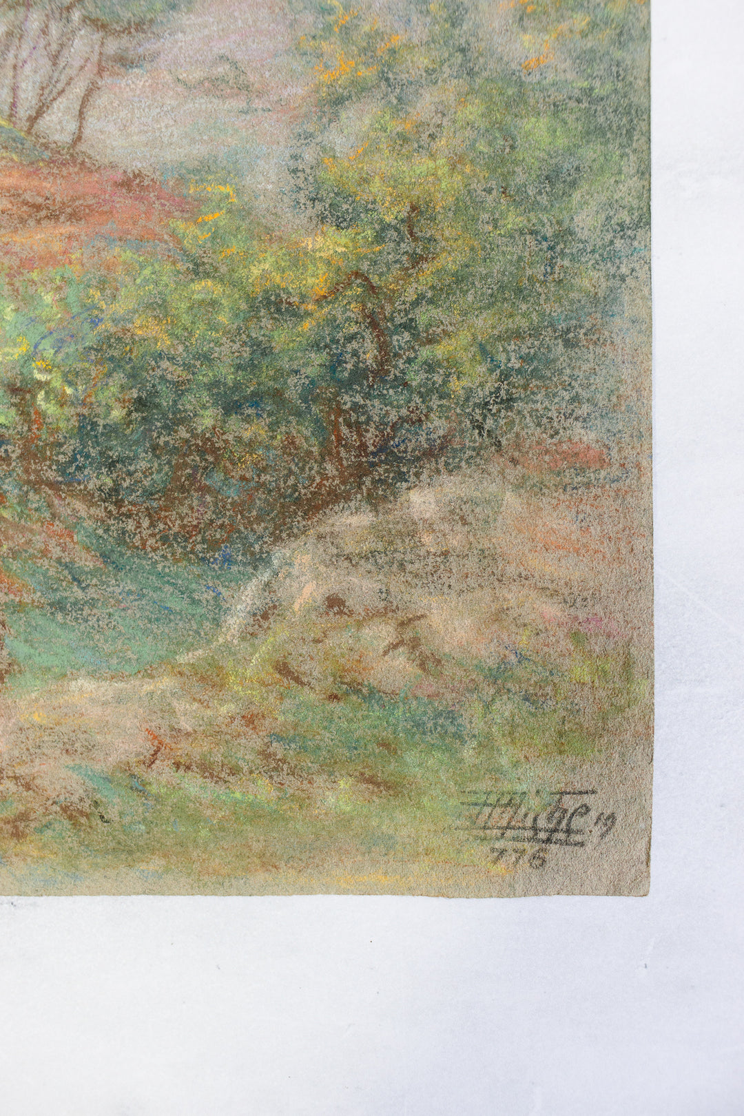 antique french artist portfolio, set of 14 landscape works