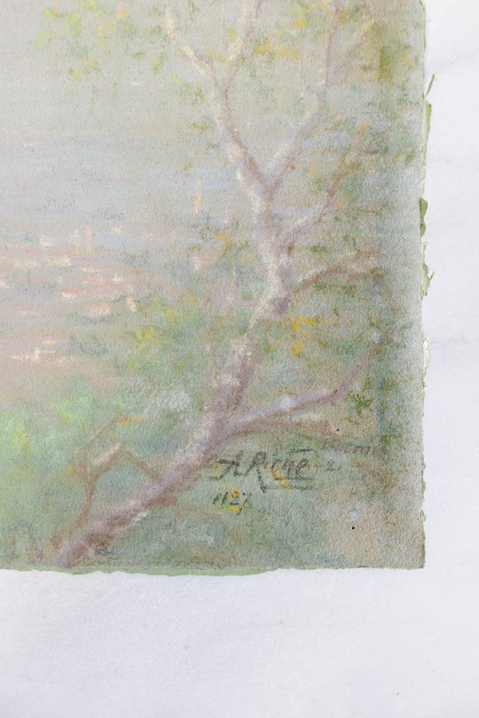 antique french artist portfolio, set of 14 landscape works