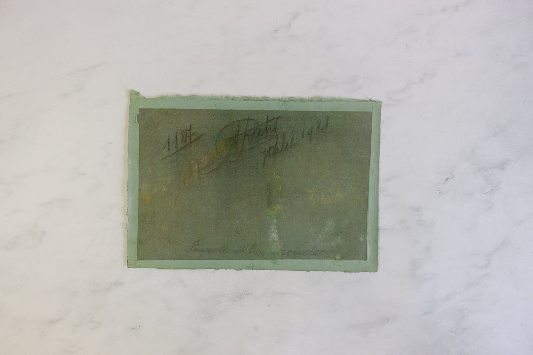 antique french artist portfolio, set of 14 landscape works