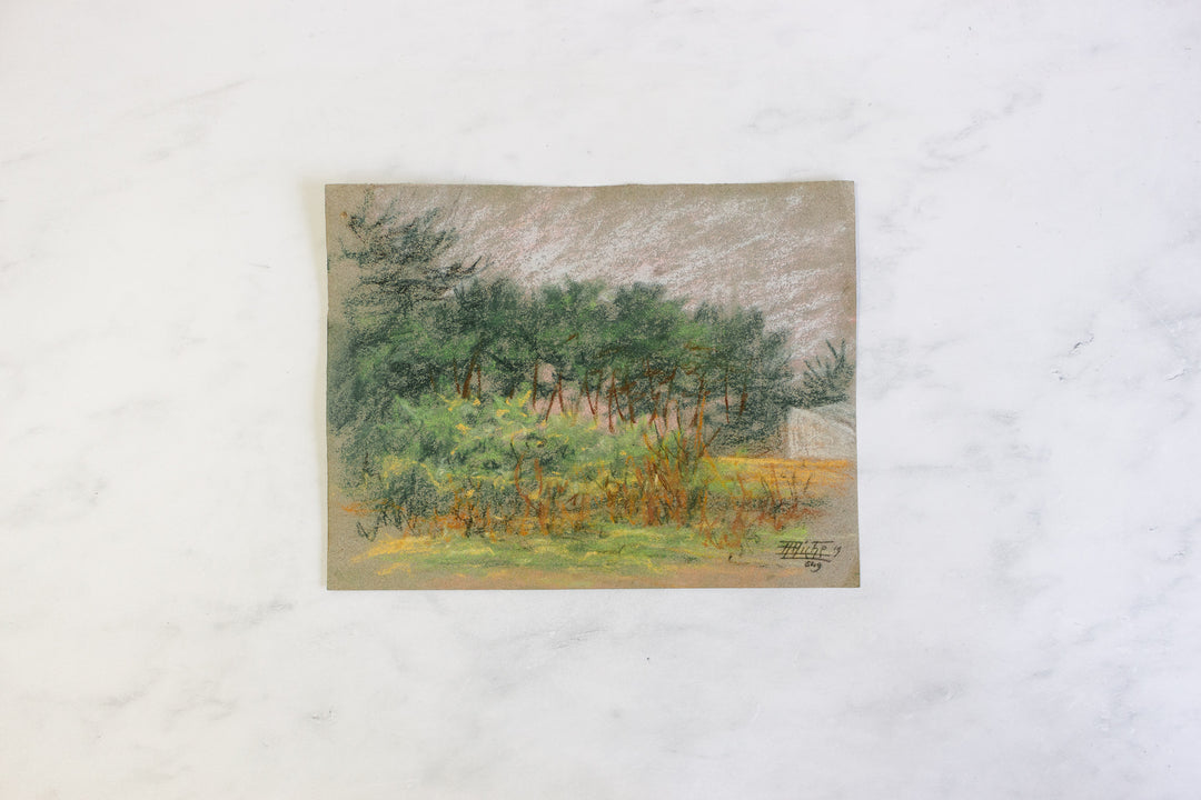 antique french artist portfolio, set of 14 landscape works