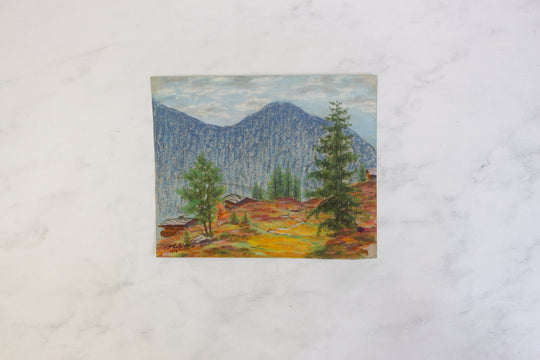 antique french artist portfolio, set of 14 landscape works