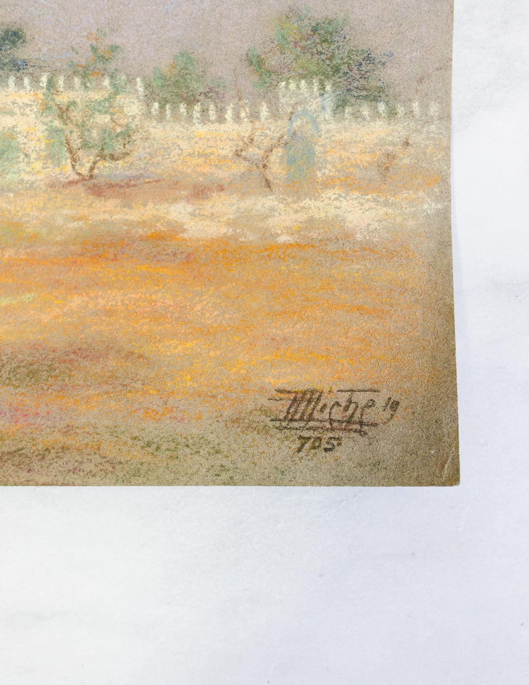 antique french artist portfolio, set of 14 landscape works