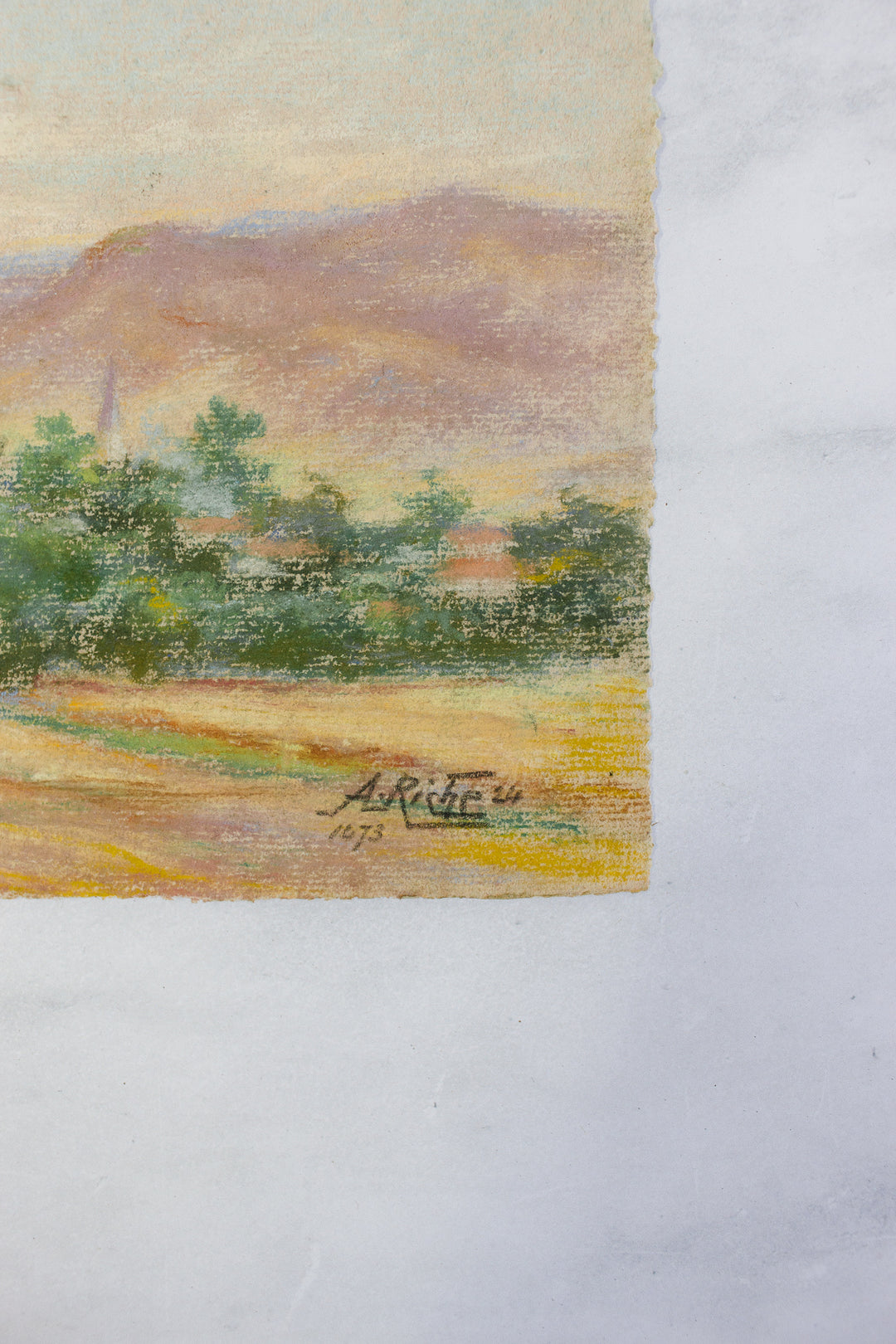 antique french artist portfolio, set of 14 landscape works