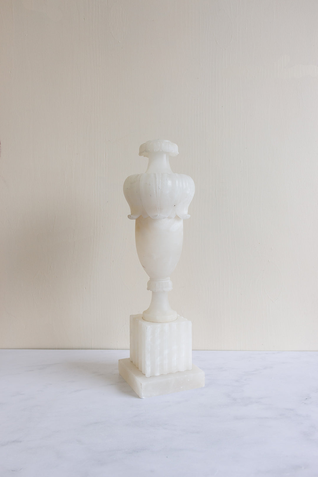 vintage French alabaster lamp base
