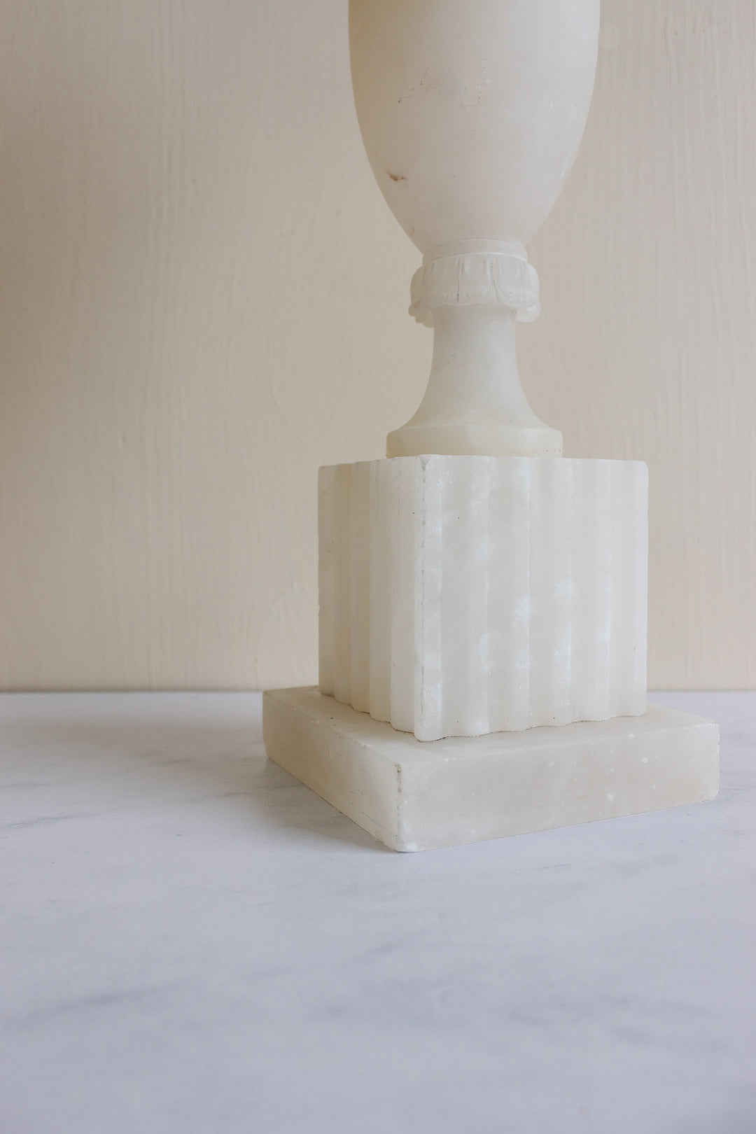 vintage French alabaster lamp base