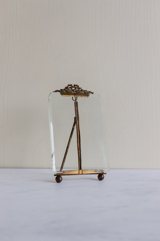 antique French beveled glass picture frames, set of two