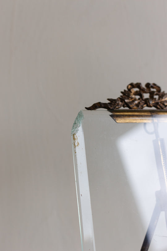 antique French beveled glass picture frames, set of two