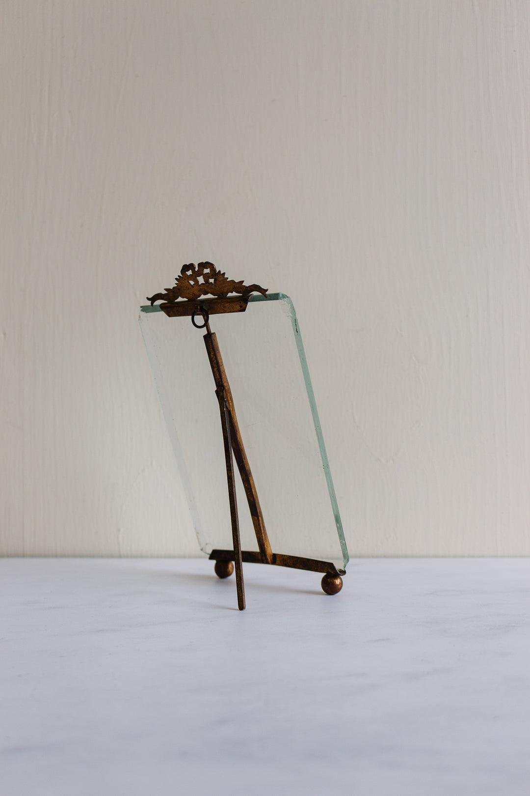 antique French beveled glass picture frames, set of two