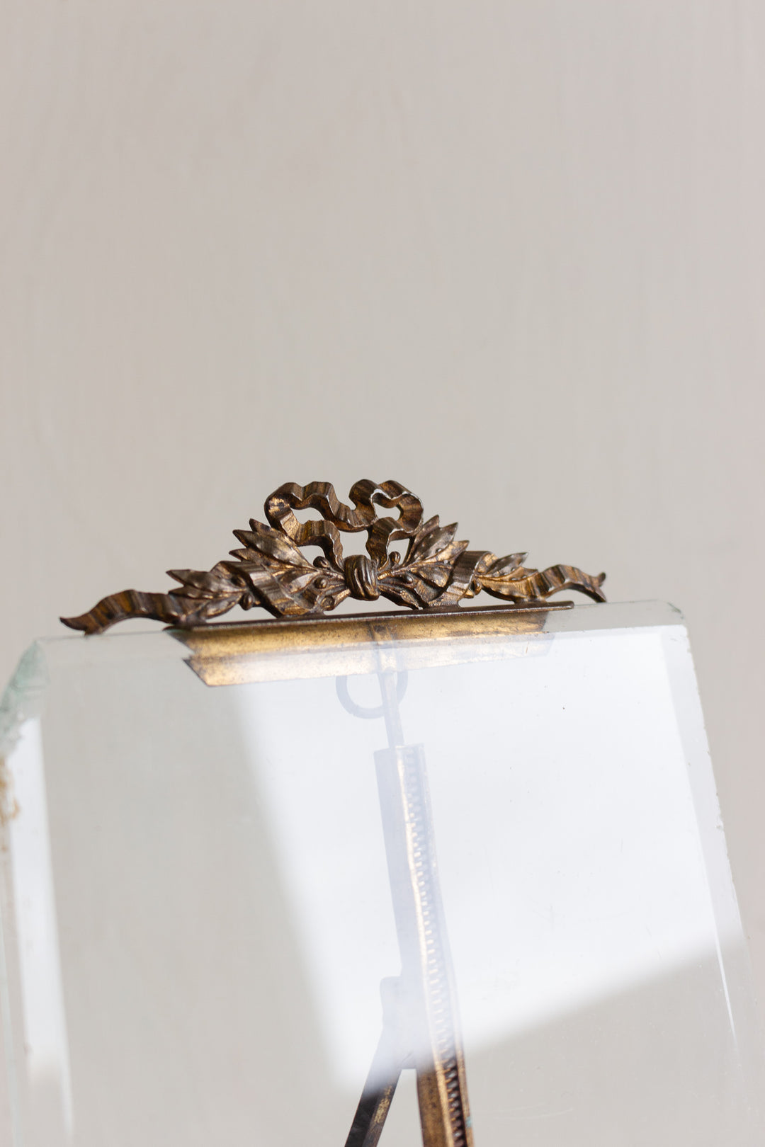 antique French beveled glass picture frames, set of two