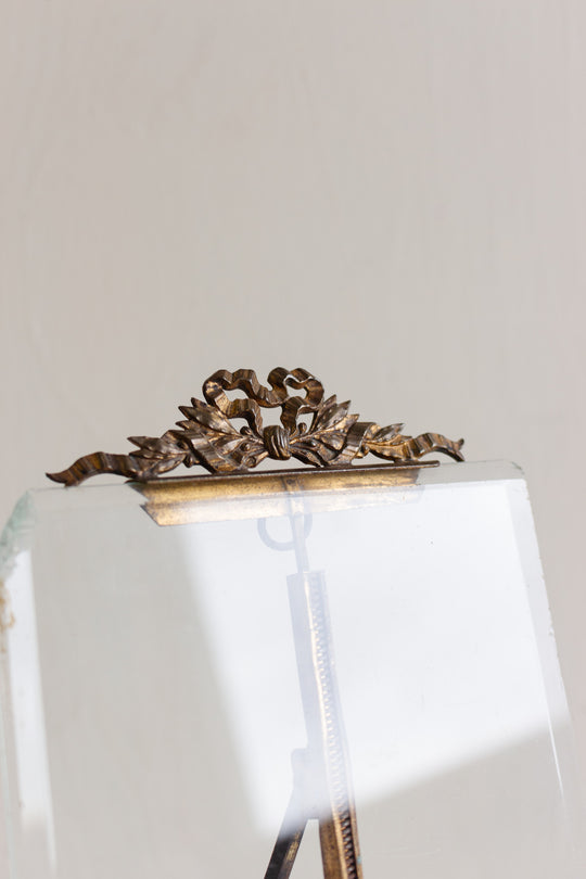 antique French beveled glass picture frames, set of two