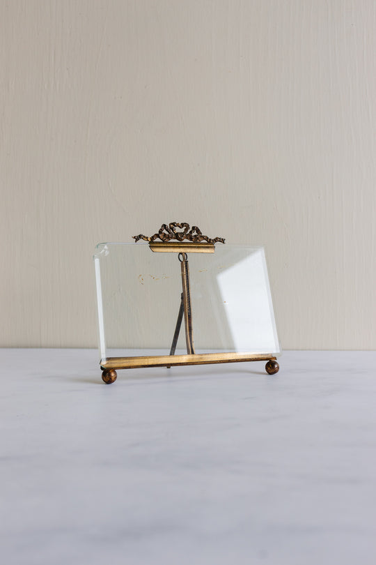 antique French beveled glass picture frames, set of two