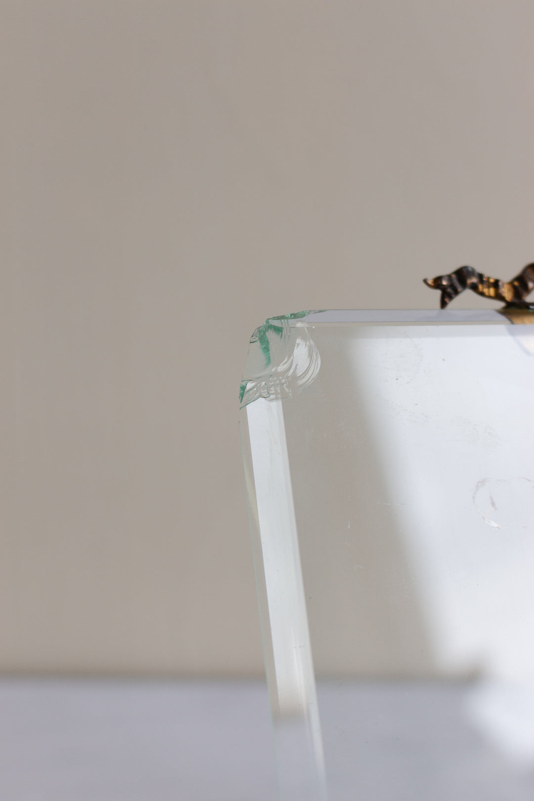 antique French beveled glass picture frames, set of two