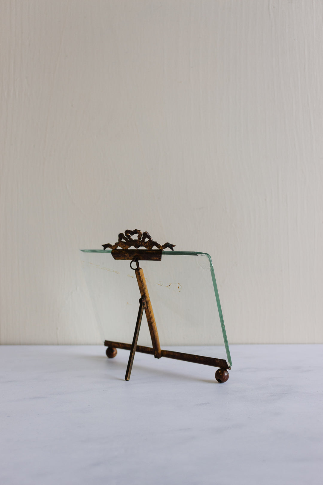 antique French beveled glass picture frames, set of two