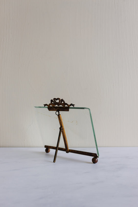 antique French beveled glass picture frames, set of two