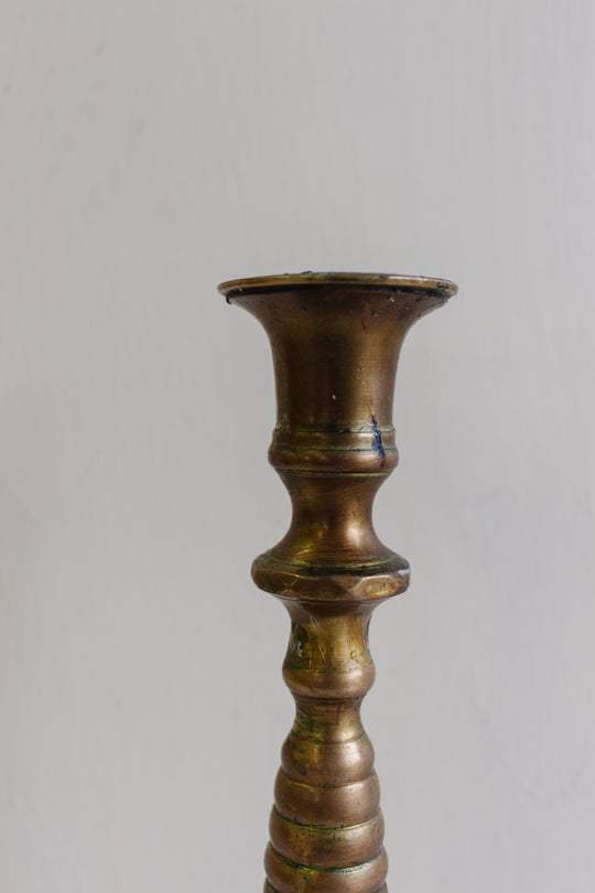vintage French brass candlestick