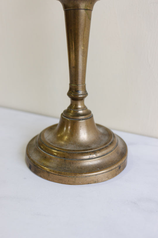 vintage French brass candlestick