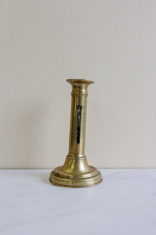 vintage French brass “push up” candlesticks
